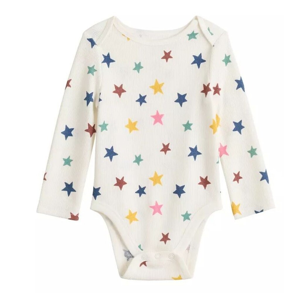 Baby Size 3 Month Bodysuit Jumping Beans Stars Long Sleeve Crew neck